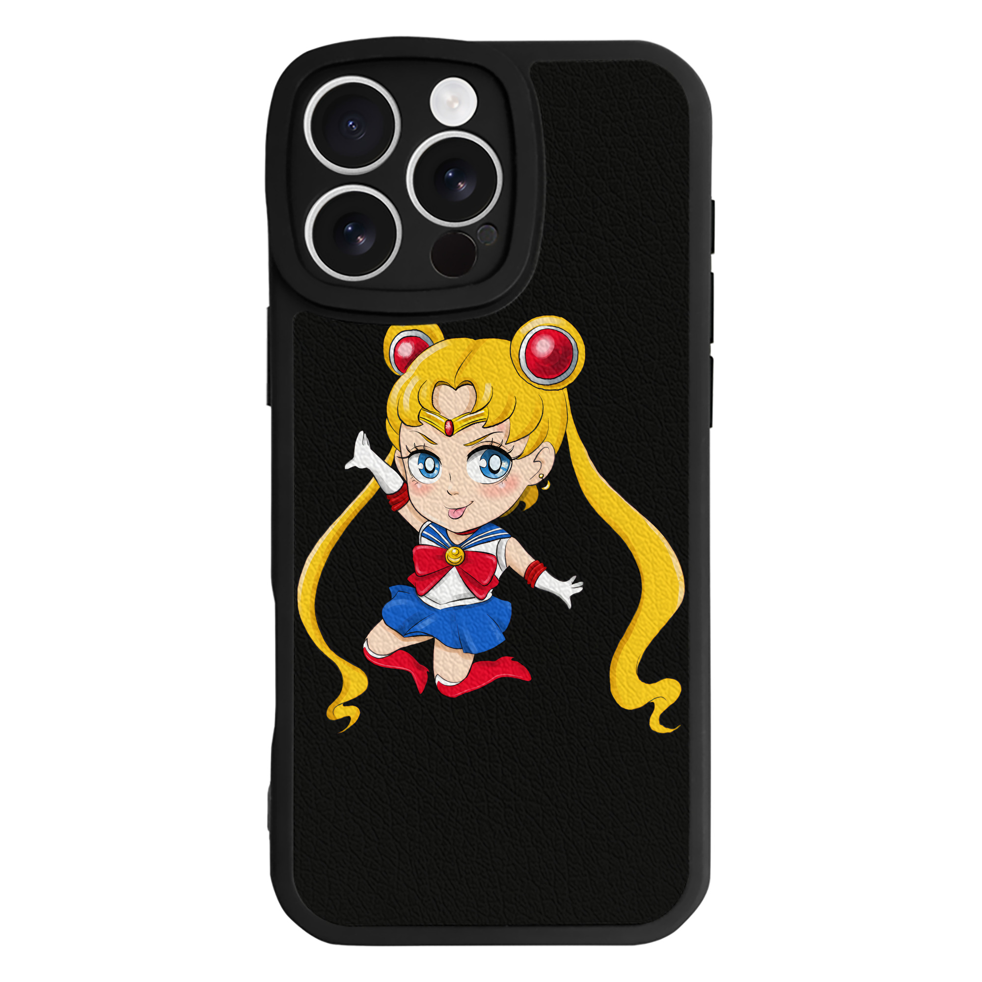 （画像用） 美少女戦士セーラームーン 月野 うさぎ つきの うさぎ Sailor Moon Tsukino Usagi 【iPhone 16シリーズ対応】シリコンスマホケース（レザー調） 材質：シリコン